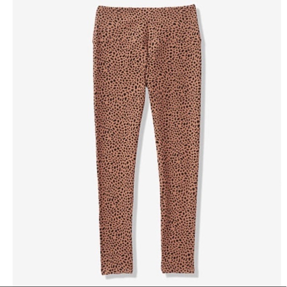 LAST ONE New Victoria’s Secret Pink High Waist Leopard Print Leggings Size Large - Picture 3 of 10
